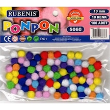 Rubenis Pon Pon 10 Mm 10 Renk Karşk 5060 Çok Renkli