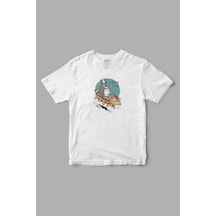 Totoro Anime Baskılı Tişört Beyaz