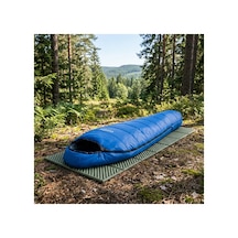 Seti: Ocean Pro -18 C Uyku Tulumu & Ultralight Comfort Katlanır Haki Mat Mavi