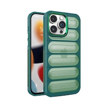 Apple İphone 14 Pro Max Kılıf Airmax Silikon Kapak - Koyu Yeşil Çok Renkli