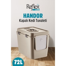 Reflex Care Handor Kapalı Kedi Tuvaleti Bej 57,5 X 43,5 X 39 Cm