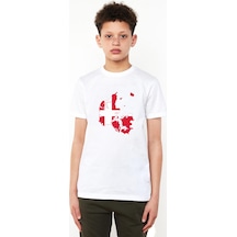 Tshirthane Euro 24 Denmark Beyaz Çocuk Bisikletyaka Tshirt Beyaz