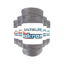 5 Adet Polyester Makrome İpi 423 Gri 100 Gr Çok Renkli