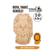 Ahşap Boyama Hayvanlar 10 Adet 10x15 Set2 Hayvan Boyama Figürü Etkinlik Çocuk Gelişim Motor Beceri Anasınıfı Kreş
