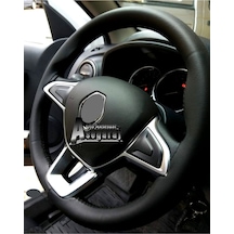 Renault 9 Uyumlu Brodway Dikmeli Direksiyon Kılıfı Soft Siyah Ipli 38cm 10.5cm