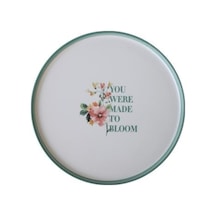 Keramika Çiçek Motto Pasta Tabak 22 Cm Renkli
