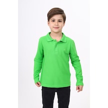 Toontoy Unisex Çocuk Nakışlı Tişört Fıstık Yeşili