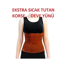 Ekstra Sıcak Tutan Yün Korse Deve Yünü Bel  ve Soğuk için M 85 - 95 CM