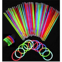 Neonlu Glow Stick Çubuk 50 Adet Karışık Renkli