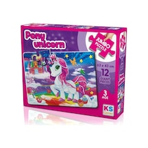 Ks Games Puzzle 12 Parça Pony Unicorn Jumbo Jp 31007