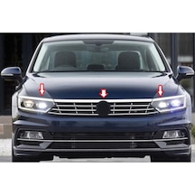 Vw Passat B8 Far Kaşı + Kaput Üstü 3 Parça Krom 2015 + Uyumlu