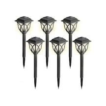 10 Adet Dekoratif Güneş Enerjili Bahçe Lambası Saplamalı Led 43cm Çok Renkli
