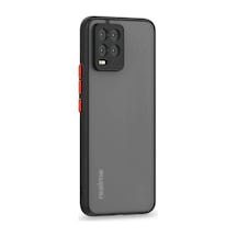 Microcase Realme 8 Pro London Serisi Sert Kılıf - Buzlu Siyah