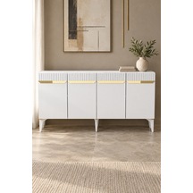 Ka1544bg Duma Konsol Beyaz-gold 150cm Beyaz - Gold