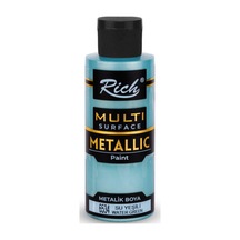 Multi Surface Metalik Akrilik Boya 120 Cc. - Su Yeşili 6534 Karışık, Çok Renkli