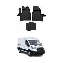 Ford Transit Mk8 2014-2026 Uyumlu 4d Havuzlu Paspas Kauçuk Siyah 3 Parça
