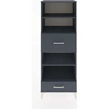 Hyperion Dolap 4 Raflı 2 Çekmeceli 60x44x163 Antrasit-antrasit Antrasit