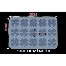 Epoksi Silikon Kalıp / 15li Yonca Anahtarlık Kalıbı