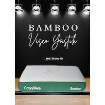 Visco Bamboo Yastık Boyun Fıtığı Boyun Düzleşmesi Destekli Lüks Yastık Taşıma Çantalı