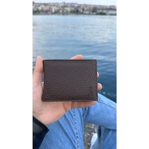Roan Naturel Kutulu Vegan Deri Lüks Erkek Cuzdanı Hediyelik Paket Kahve
