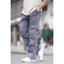 Madmext Füme Geniş Paça Kargo Cep Erkek Pantolon 6826-füme Füme