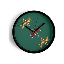 Soyut Kaplan Tasarım Modern Duvar Saati - 30cm - Önü Camlı Siyah Kasa - Sessiz Mekanizma-jh0266 Siyah