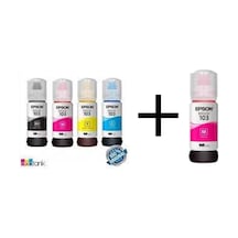 Epson 103 Ecotank L3160 4 Renk Mürekkep Takımı + 1 Kırmızı Mürekkep