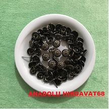 Kabara Raptiye Koltuk Çivisi Antik Bakır Papatya Çapı 11 MM 50Adet