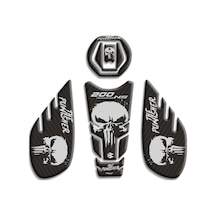 Motosıklet Kaplama Pulsar Ns200 Punısher Tasarımlı Tank Pad 01