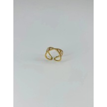 Ayarlanabilir 14 K Gold Zirkon Taşlı Pirinç Bijuteri Yüzük - Yz0190-1 Çok Renkli Ayarlanabilir 14 K Gold Zirkon Taşlı Pirinç Bijuteri Yüzük - Yz0190-1 Çok Renkli