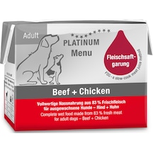 Platinum Sığır Etli Ve Tavuklu Yaş Köpek Maması 90gr
