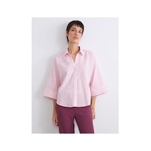 LC Waikiki Alıta Cıty Farkıyla Lcw Vision Pembe Oversize Kadın Gömlek Pembe - 931522929 Pembe