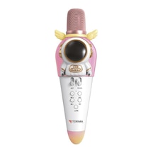 Torima KIDMIC01 Beyaz Astronot Figürlü Şarjlı BT Karaoke Mikrofon Ve Hoparlör 5W Kablosuz Mikrofon
