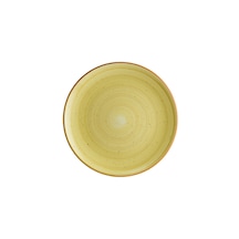 Amber Gourmet 17cm 12 Adet Porselen Düz Tabak Açık Kahverengi