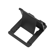 Univarsal Masa Üstü Tablet Standı 5 Farklı Açıda Ayarlanabilir Yan Veya Düz Konum Alabilen, Telefon Ve Tablet Standı Fold Stand Siyah .