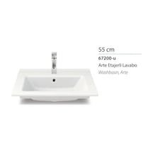 55x36.5 Uyumlu Etajer, Lavabo İçin Şık Tasarım 508 Yeşil