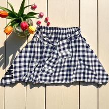 Asimetrik Kesim Ekose Etek İndigo