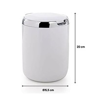 Plastik Kapaklı Pasifik Çöp Kovası 3lt 15,5 X 20 Cm Beyaz