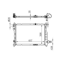 Oris Radyatör Brazing Chevrolet Spark 1.0i 05 Mek 457x308x16 Orıs Bch111016 96591475-96477777