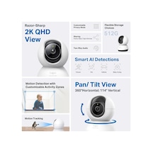 Tp-lınk Tapo Tc72 C220 2k Qhd 40mpix İç Mekan Wifi 9mt. Gece Görüşü 360 Dönüş İki Yönlü Ses Güvenlik Yapay Zeka Destekli Kamera 1923