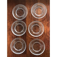 Elysia Uyumlu Cam 6 Adet Çay Tabağı Şeffaf