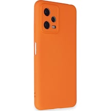 Xiaomi Redmi Note 12 5g Uyumlu Kılıf Nano İçi Kadife Silikon - Turuncu