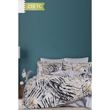 Varol 250 Tc Bambu Karışımlı Pamuk Saten Nevresim Takımı Çift Kişilik - Lecce Çok Renkli