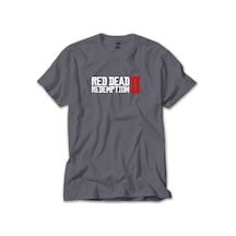 Red Dead Redemption 2 Text Gri Tişört