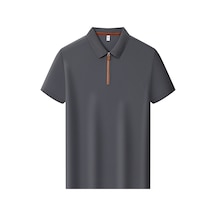 New Performance.arw98253.serintutan-antibakteriyel-yüksek Kalite.fermuarlı Polo T.shirt Gri