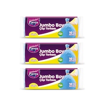 Güçlü Çöp Torbası Jumbo Boy 10'lu 80 X 110 Cm Üçlü Set