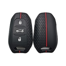 Citroen C4 İle Uyumlu Silikon Anahtar Kabı Kırmızı Anahtar Kılıfı Standart