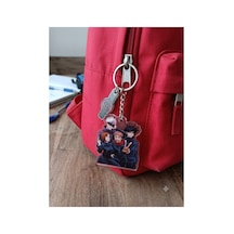 Owl Bag Jujutsu Kaisen Characters Desenli Acrylic Anahtarlık Çanta Süsü Çok Renkli