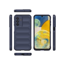Zore Galaxy A56 Kılıf Esnek Tpu Oyuklu Arka Yüzey Tasarımlı Zore Etnik Silikon Kapak - Lacivert
