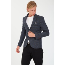 Sposo 5135 Dar Kalıp Kareli Koyu Gri Erkek Blazer Ceket Koyu Gri